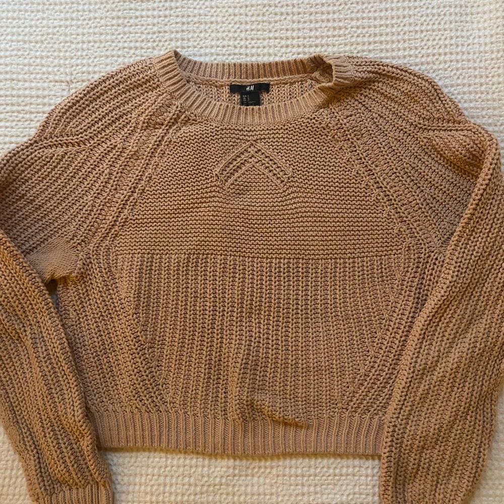 H&M Cotton Cropped Pullover